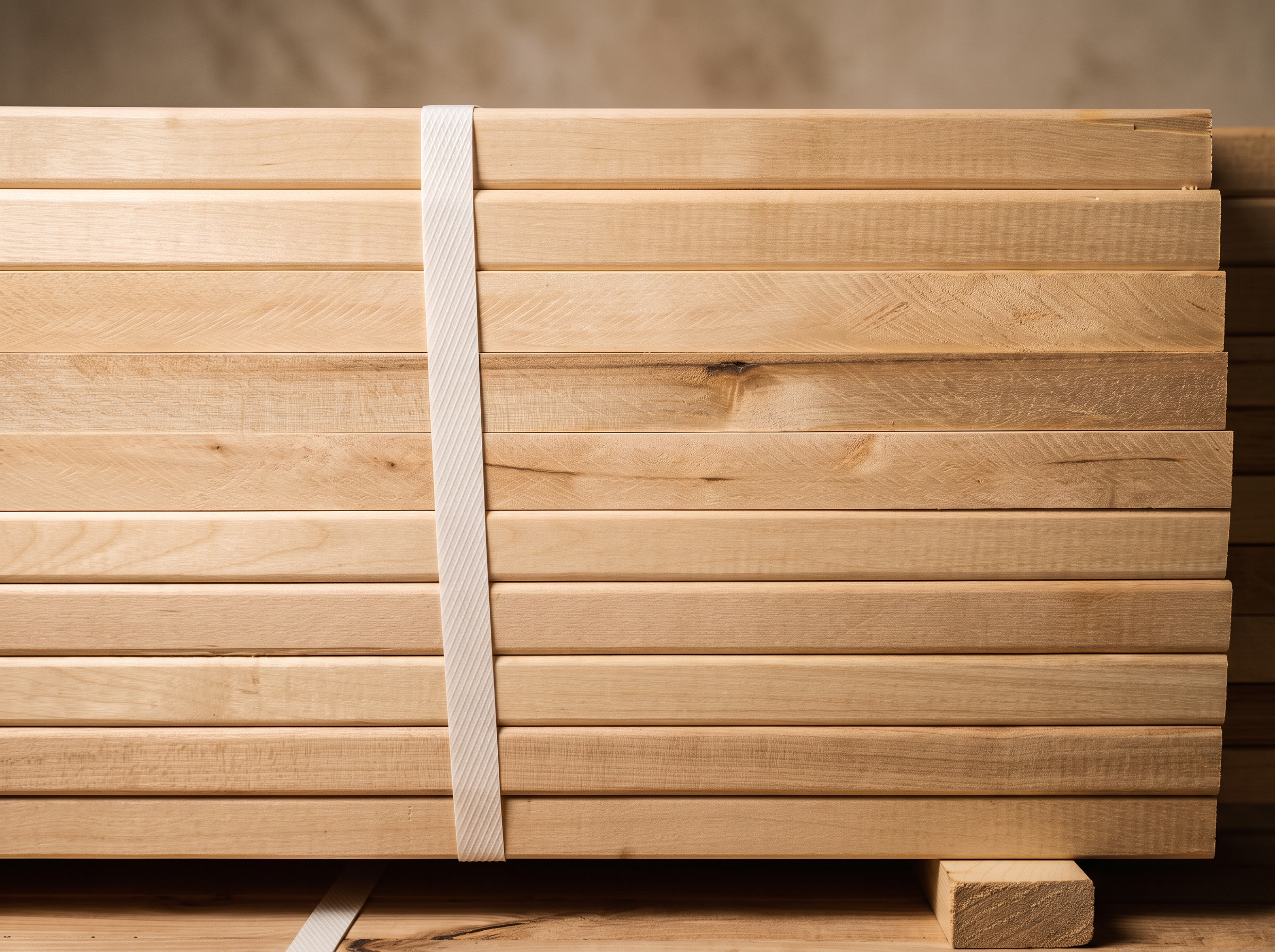 Bundle of premium kiln-dried Latvian birch frame stock